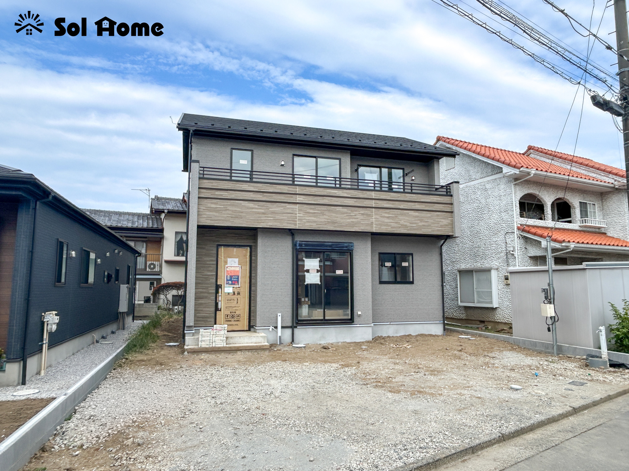 前橋市下新田町2期　新築住宅全1棟の外観|◆本日のご案内も大歓迎です♪◆ 図面や写真では分からない部分を不動産のプロが丁寧にご説明いたします！！ 年中無休のソルホームはいつでもお問い合わせをお待ちしております♪