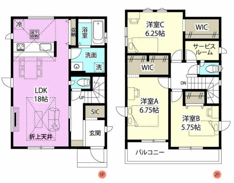 【2号棟　間取図】