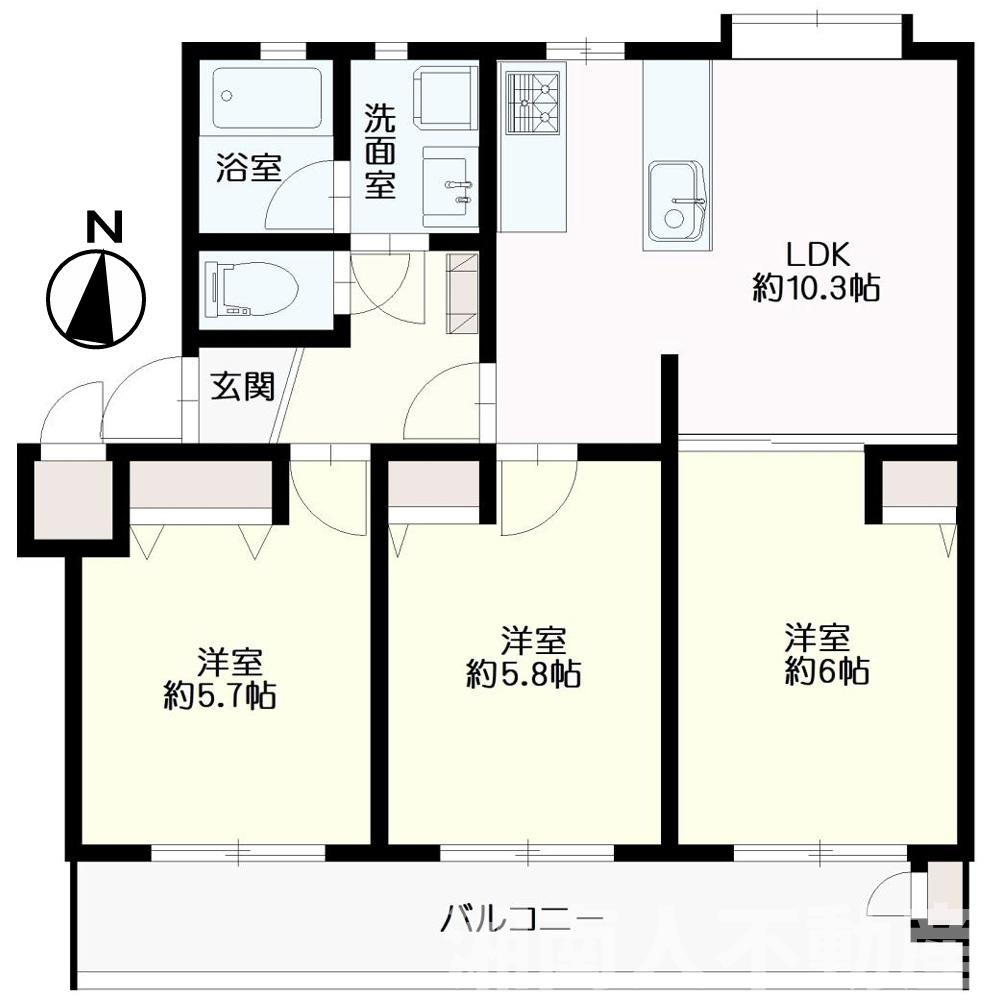 湘南西武住宅２－５号棟の間取り
