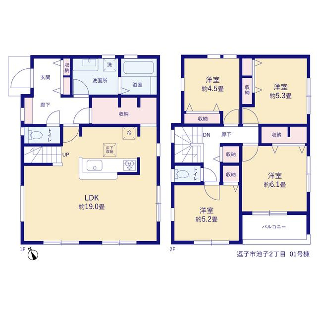 逗子市池子２丁目２８３－９１新築戸建ての間取り