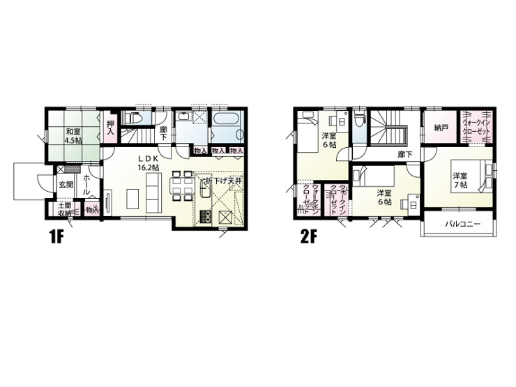 【１号棟：間取り図】高崎市石原町「全８区画」１号棟 4LDK
