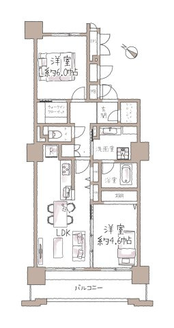 ルネライラタワー船橋の間取り