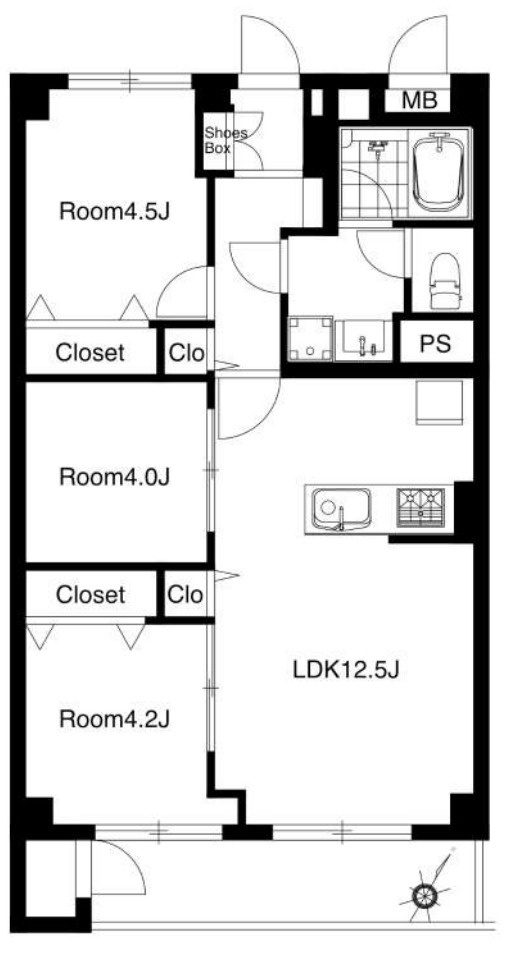 しらとり台住宅2号棟【仲介手数料無料】の間取り