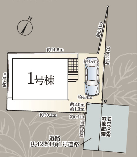 クレイドルガーデン　静岡市駿河区中原　第2　全1棟の区画図
