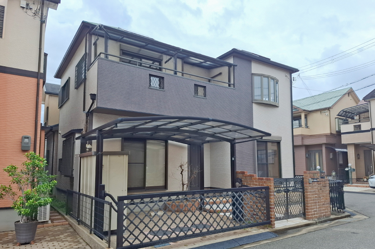 貝塚市堀2丁目の外観|外観（カーポート・カーゲート・物置・花壇撤去前）