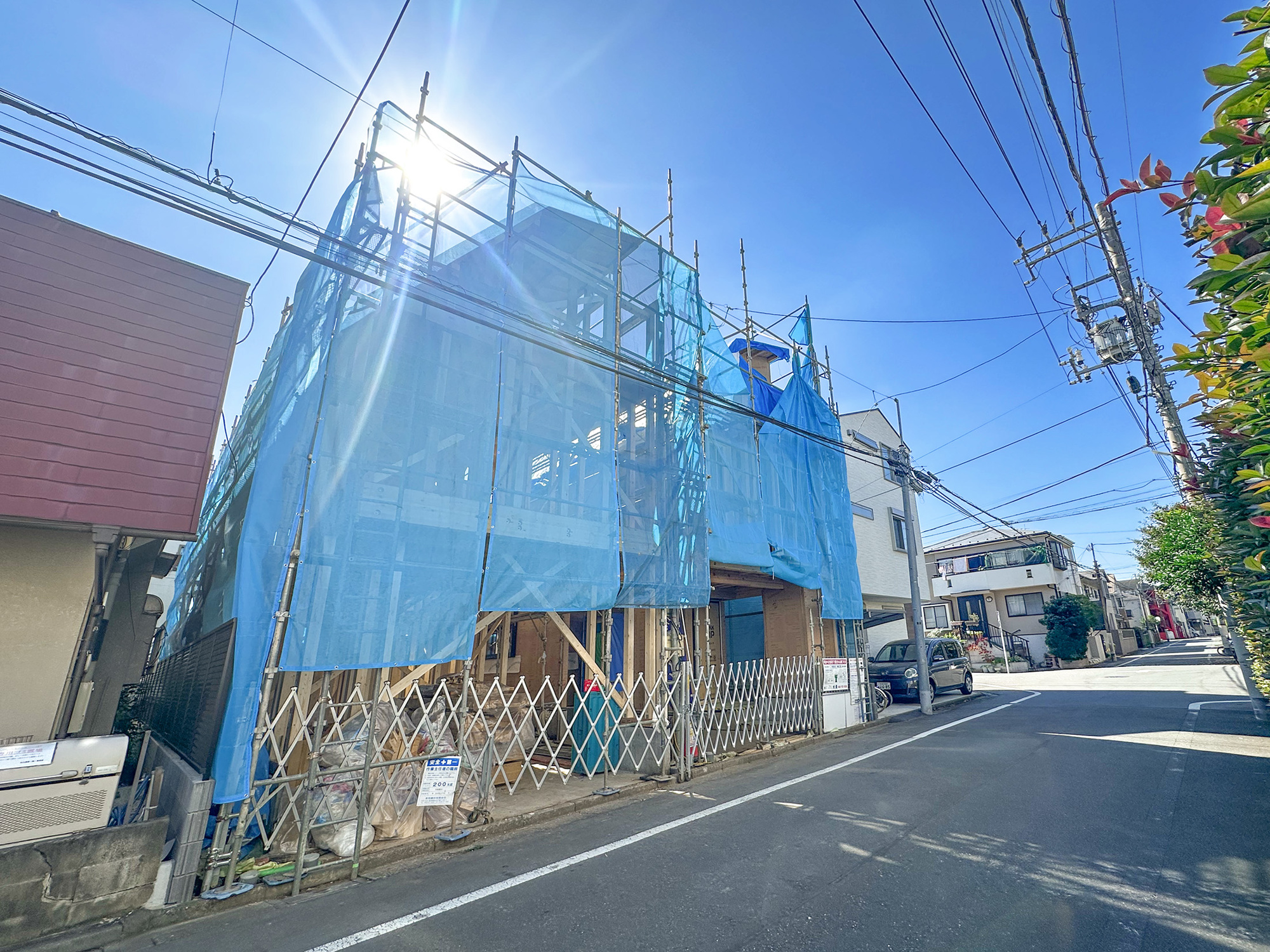 新築分譲［ミラクラス天沼Ⅱ］の前面道路含む現地写真|現地写真　北西側6.2m公道面（2026年10月撮影）