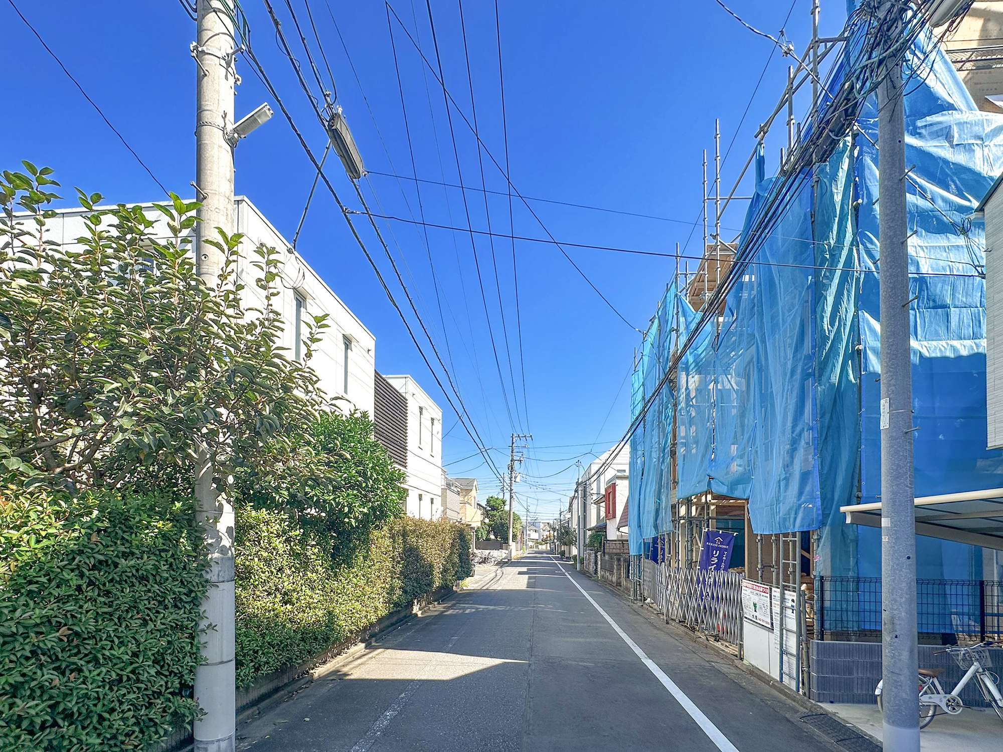 新築分譲［ミラクラス天沼Ⅱ］の前面道路含む現地写真|現地写真　北西側6.2m公道面（2026年10月撮影）