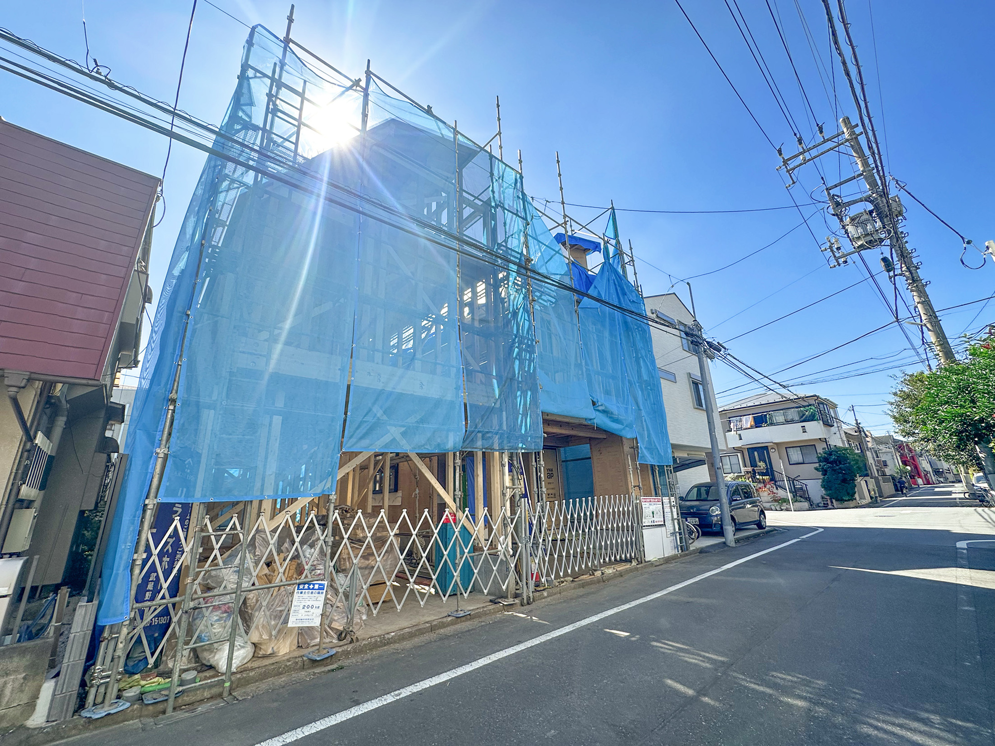 新築分譲［ミラクラス天沼Ⅱ］の前面道路含む現地写真|現地写真　北西側6.2m公道面（2026年10月撮影）