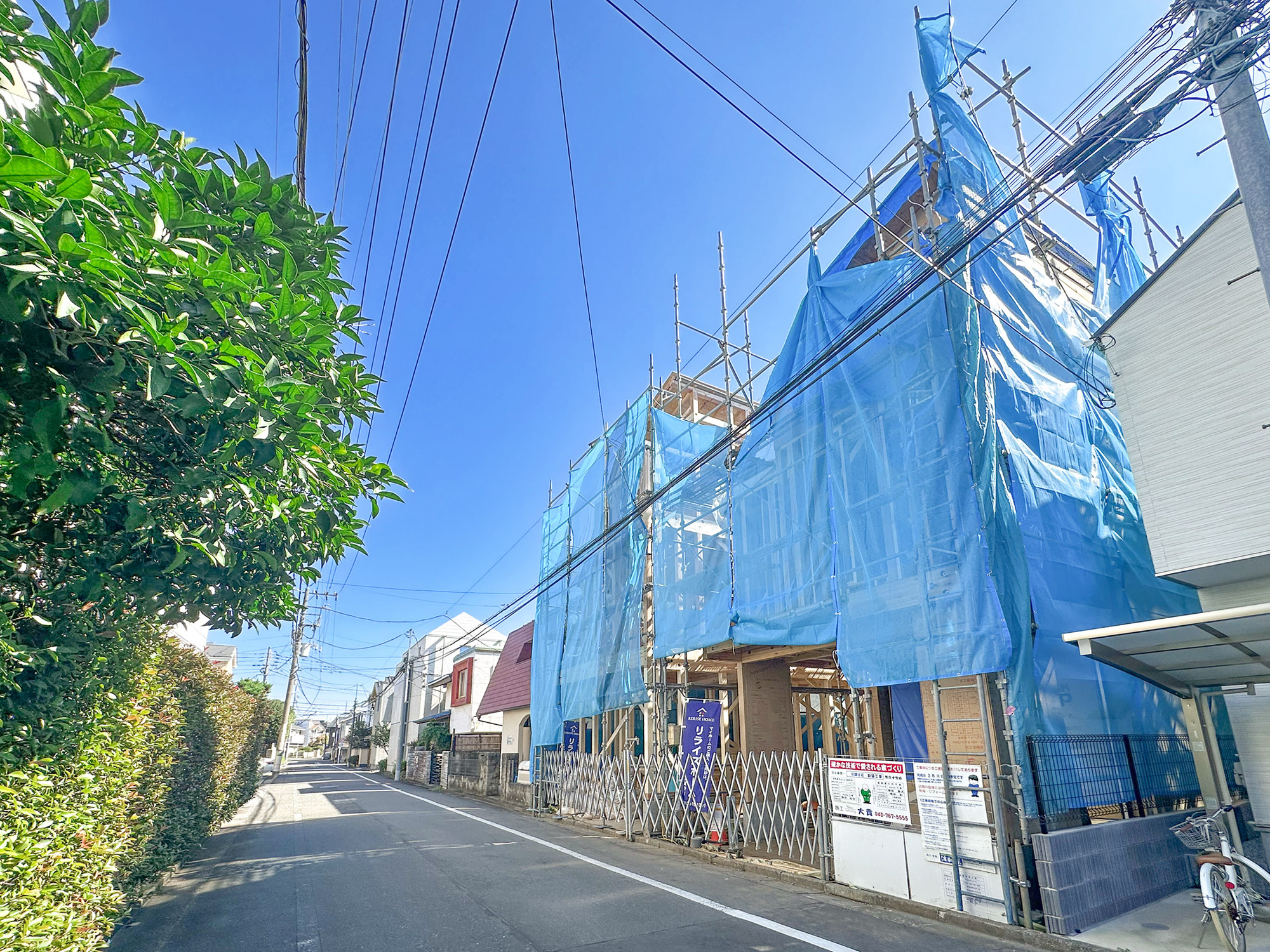 新築分譲［ミラクラス天沼Ⅱ］の前面道路含む現地写真|現地写真　北西側6.2m公道面（2026年10月撮影）
