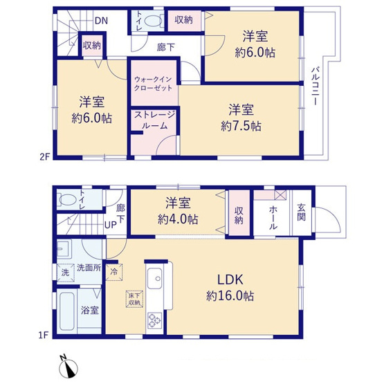 【2号棟　間取図】