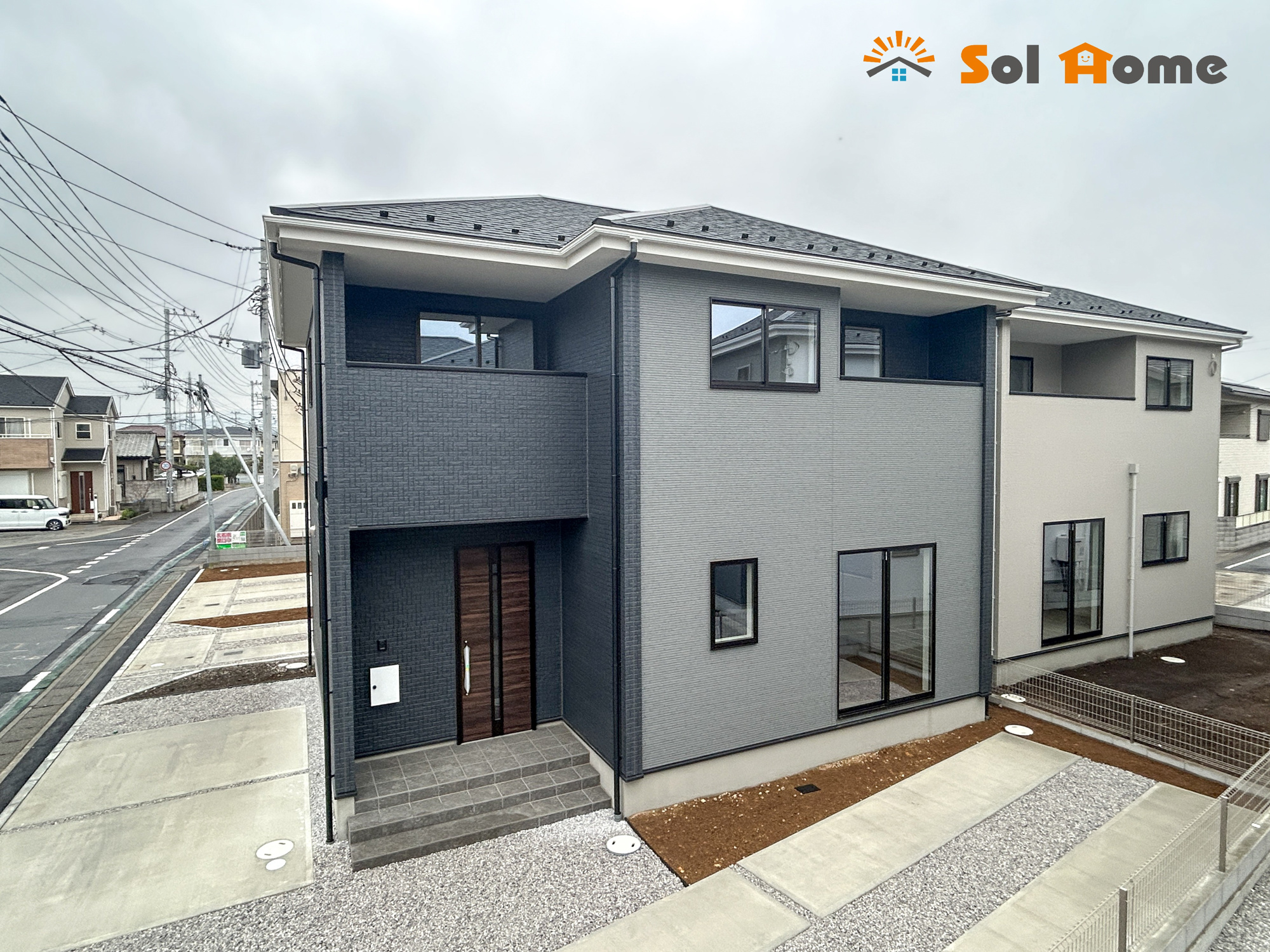 前橋市北代田町1期　新築住宅全3棟の外観|◆本日のご案内も大歓迎です♪◆ 図面や写真では分からない部分を不動産のプロが丁寧にご説明いたします！！ 年中無休のソルホームはいつでもお問い合わせをお待ちしております♪
