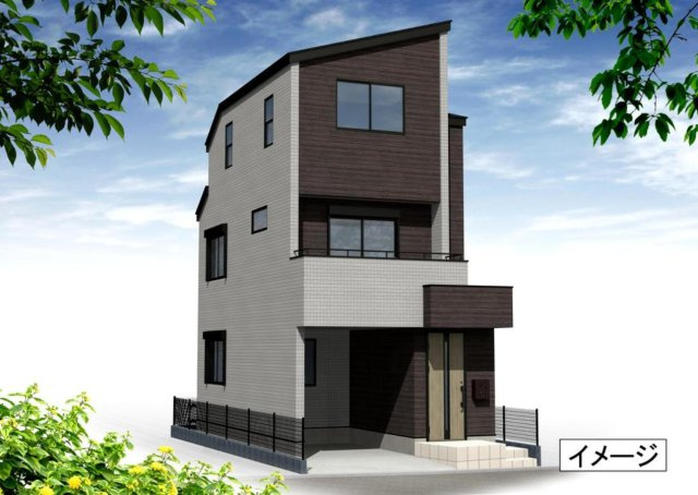 横浜市神奈川区菅田町 新築戸建て【仲介手数料無料】の外観パース