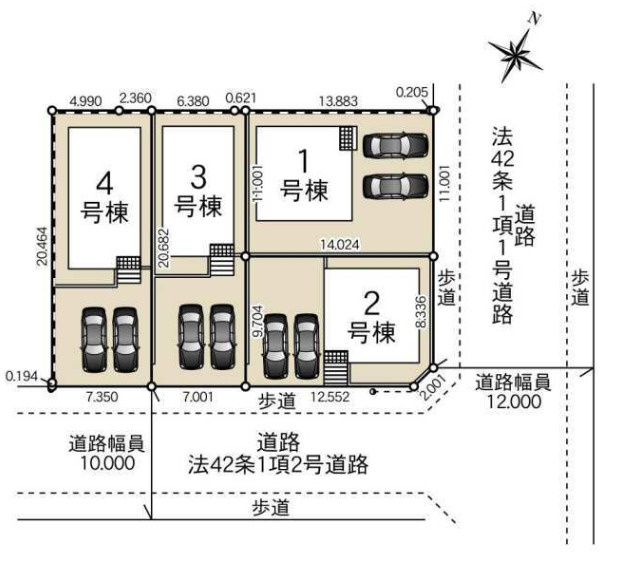 宇都宮市清原台３丁目の新築一戸建の区画図|「初めまして！」が集まる分譲地。たくさんの子供たちが年齢を問わずに、仲良く一緒に成長できるのは分譲地の特徴ですね。