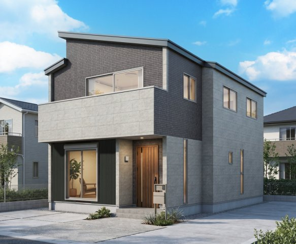 平塚市夕陽ケ丘の新築一戸建の外観パース|完成予想図（イメージパースにつき、現況と異なる場合は現況を優先いたします。）