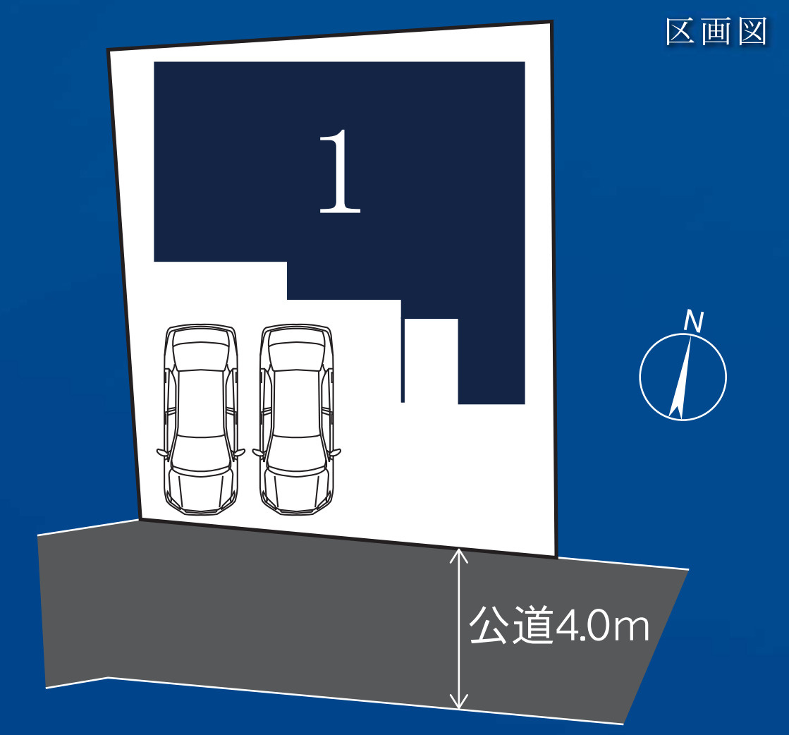 横浜市戸塚区汲沢4丁目 新築戸建【仲介手数料無料】カースペース2台の区画図