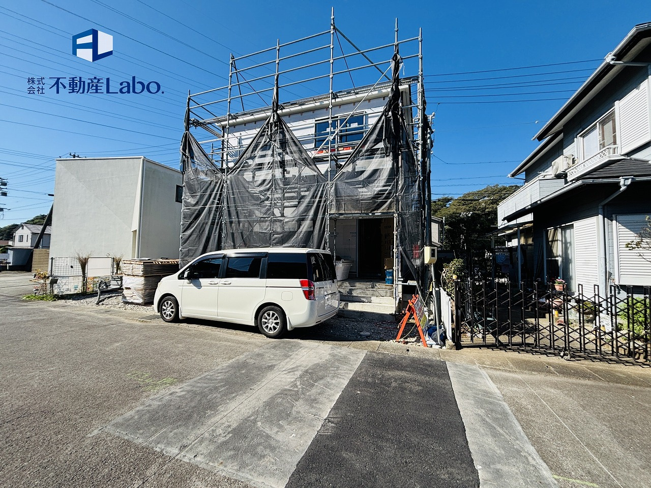 クレイドルガーデン　　富士市中之郷　第6　　全1棟の外観|道路面から1階床面まで1.1ｍ以上確保しています！
近年の浸水被害にも心強いです！
