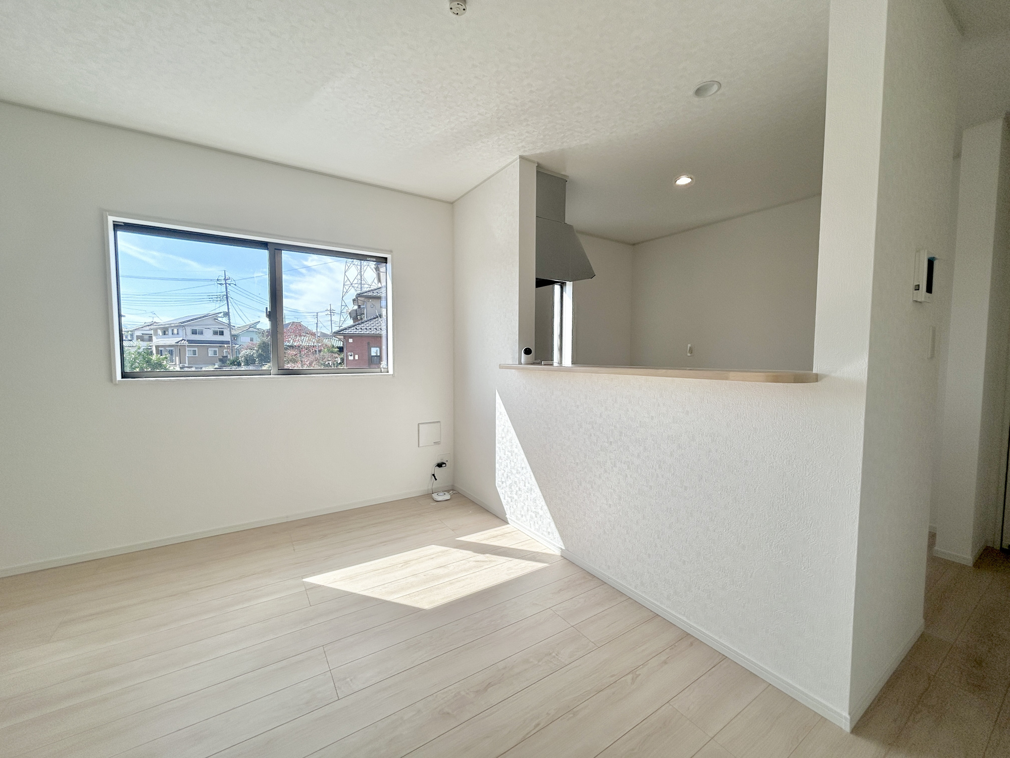 高崎市新町第12　新築住宅全3棟の居間・リビング|ここにはみんなが集い、食事と楽しい会話が始まる。話に夢中になりすぎて、ついつい時を忘れてしまう。そんな束の間の幸せを感じさせてくれる場所。