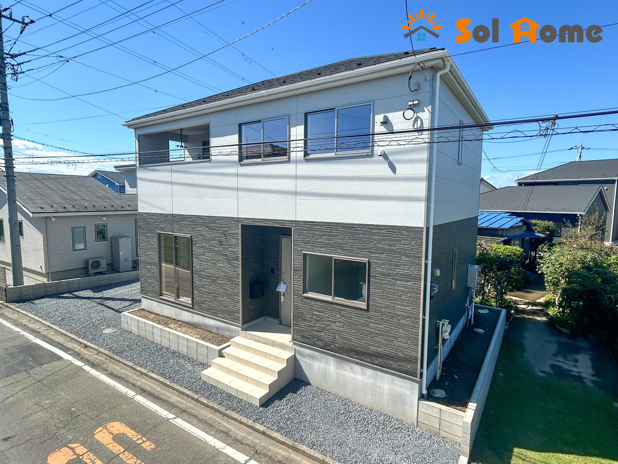 高崎市新町第13　新築住宅全1棟の外観|◆本日のご案内も大歓迎です♪◆ 図面や写真では分からない部分を不動産のプロが丁寧にご説明いたします！！ 年中無休のソルホームはいつでもお問い合わせをお待ちしております♪