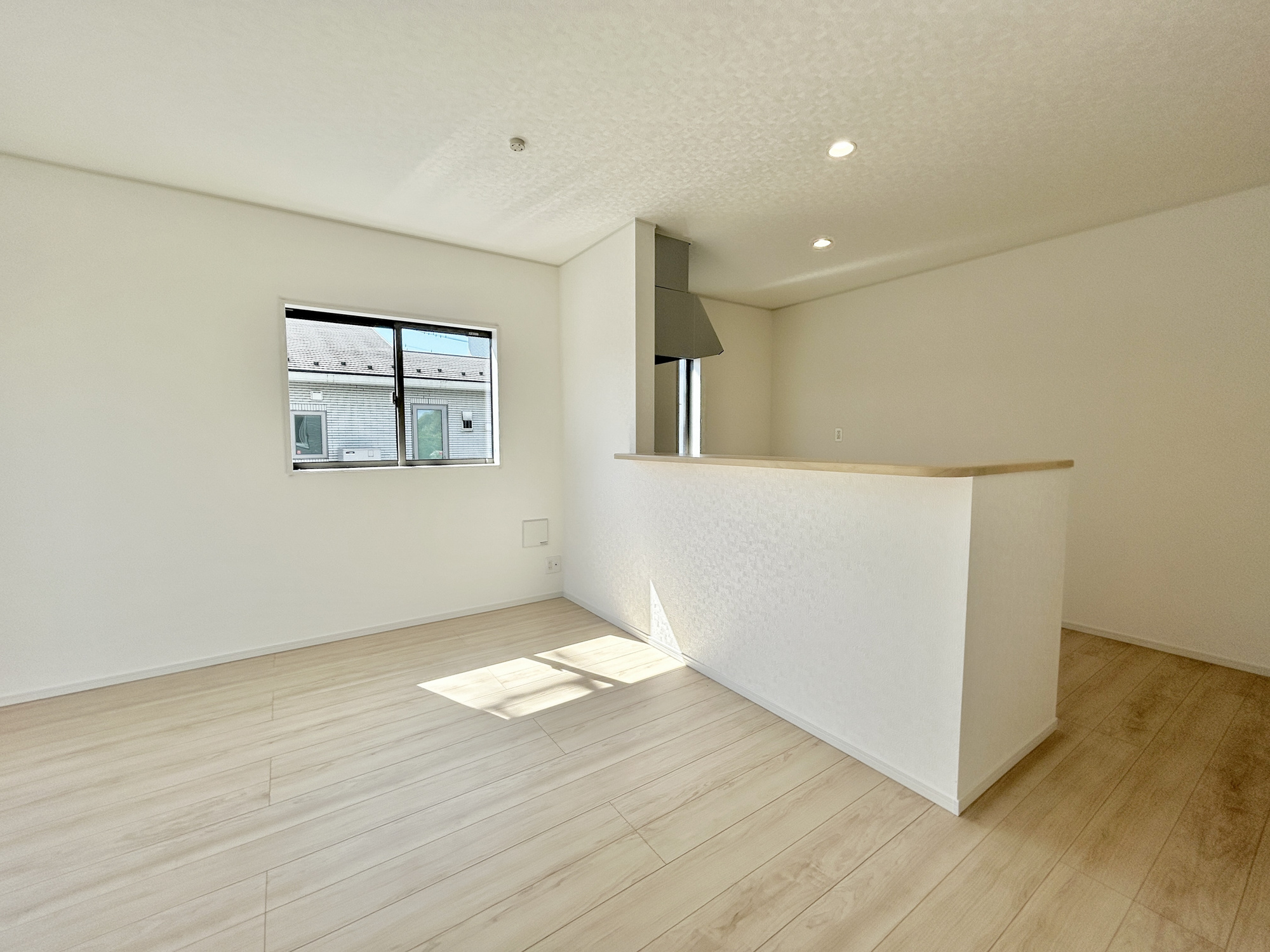 高崎市新町第13　新築住宅全1棟の居間・リビング|ここにはみんなが集い、食事と楽しい会話が始まる。話に夢中になりすぎて、ついつい時を忘れてしまう。そんな束の間の幸せを感じさせてくれる場所。