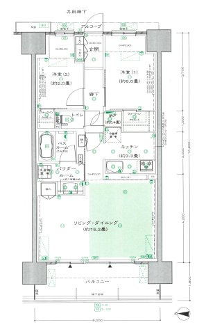シティテラス鶴見緑地公園の間取り