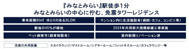 みなとみらいミッドスクエアザタワーレジデンス【仲介手数料無料】ペット可♪