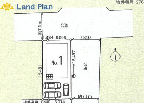 佐野市天神町の新築一戸建の区画図|角地で日当たり・通風良好！駐車３台可能で急な来客でも安心です♪