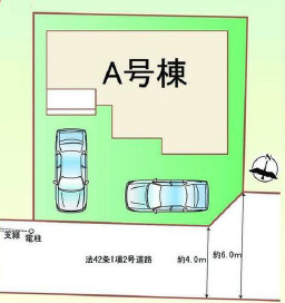 宇都宮市針ヶ谷町の新築一戸建の区画図|スーパー、コンビニ徒歩１０分圏内！駐車２台可能な敷地面積♪