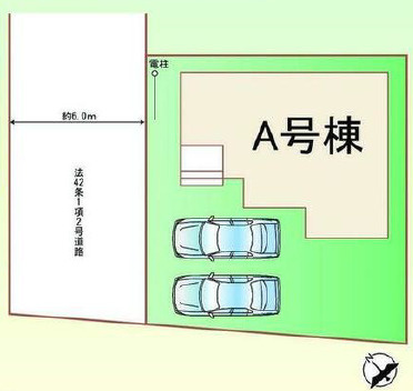 宇都宮市御幸ヶ原町147番　新築住宅全１棟の区画図|前面道路幅員６ｍで車の出し入れらくらく！スーパー・コンビニ徒歩９分圏内♪