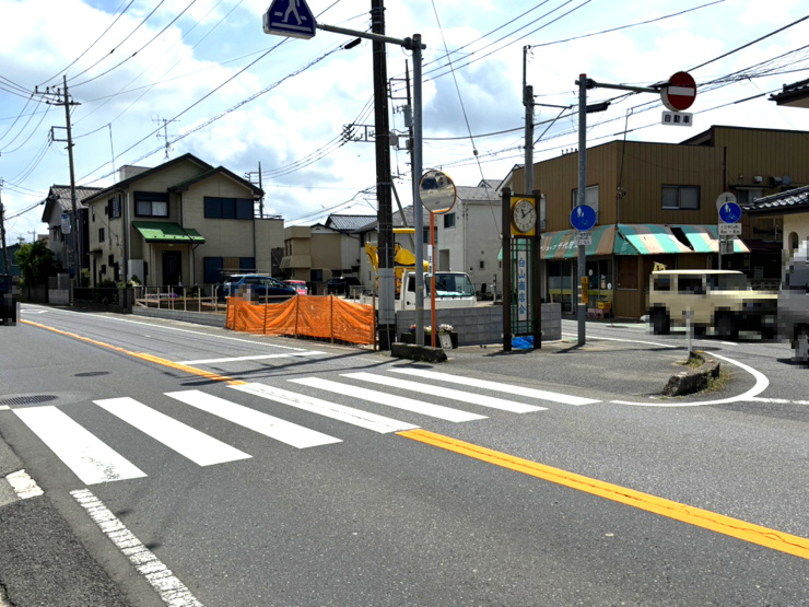 取手市白山 1号棟　前面道路を含む現地写真