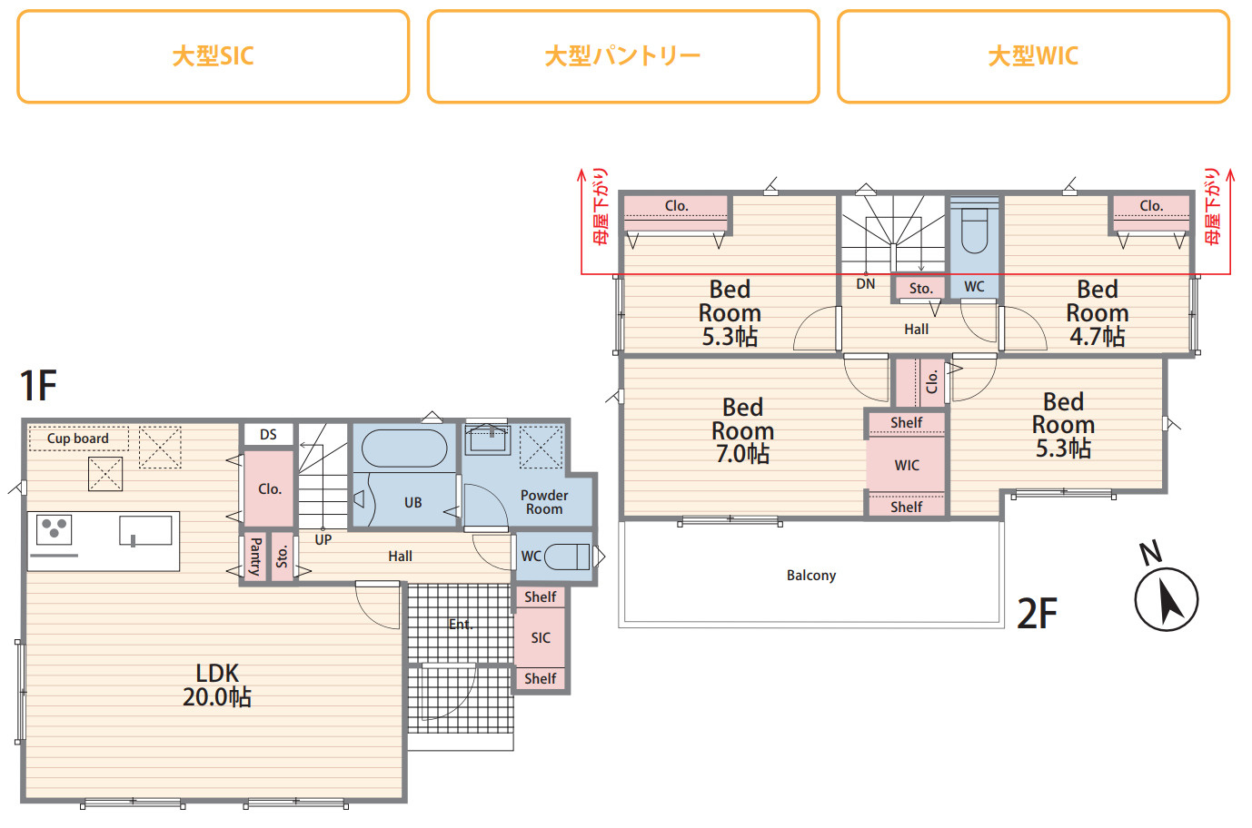 横浜市戸塚区汲沢５丁目 新築戸建て【仲介手数料無料】の間取り
