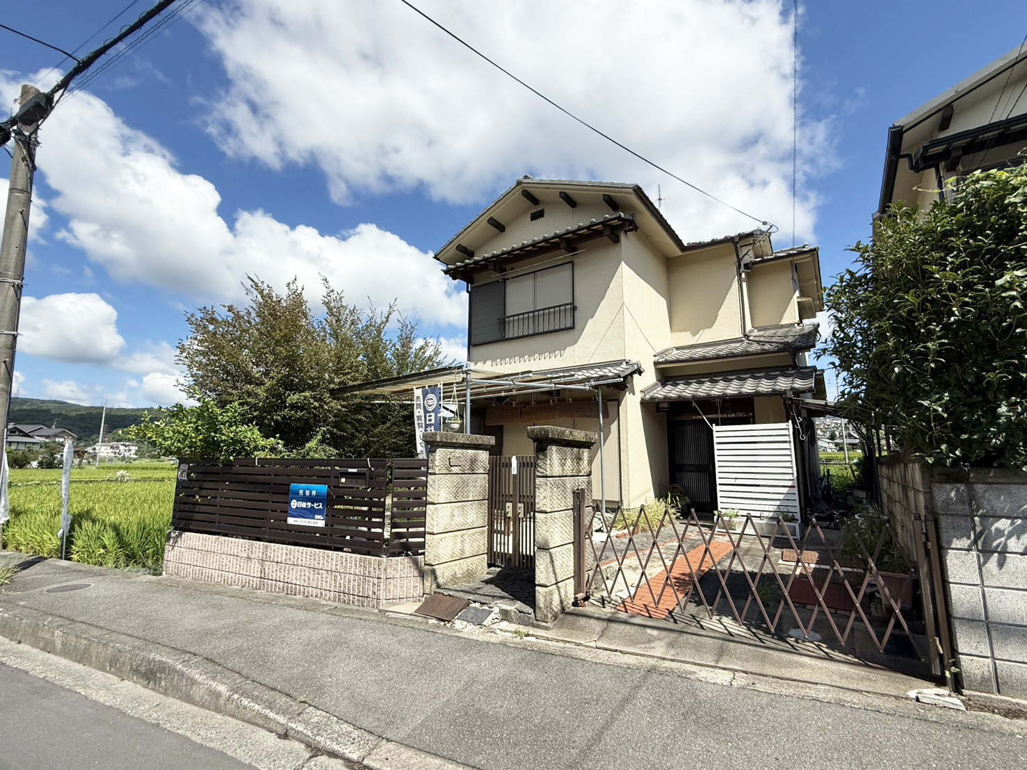 高槻市宮之川原元町戸建の外観|現地外観です。（２０２６年９月現在）