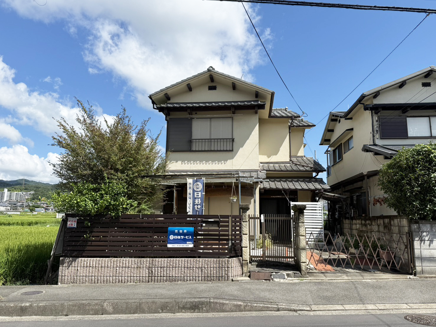 高槻市宮之川原元町戸建の外観|現地外観です。（２０２６年９月現在）