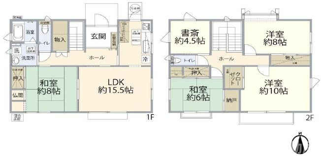 市原市椎の木台　中古戸建の間取り