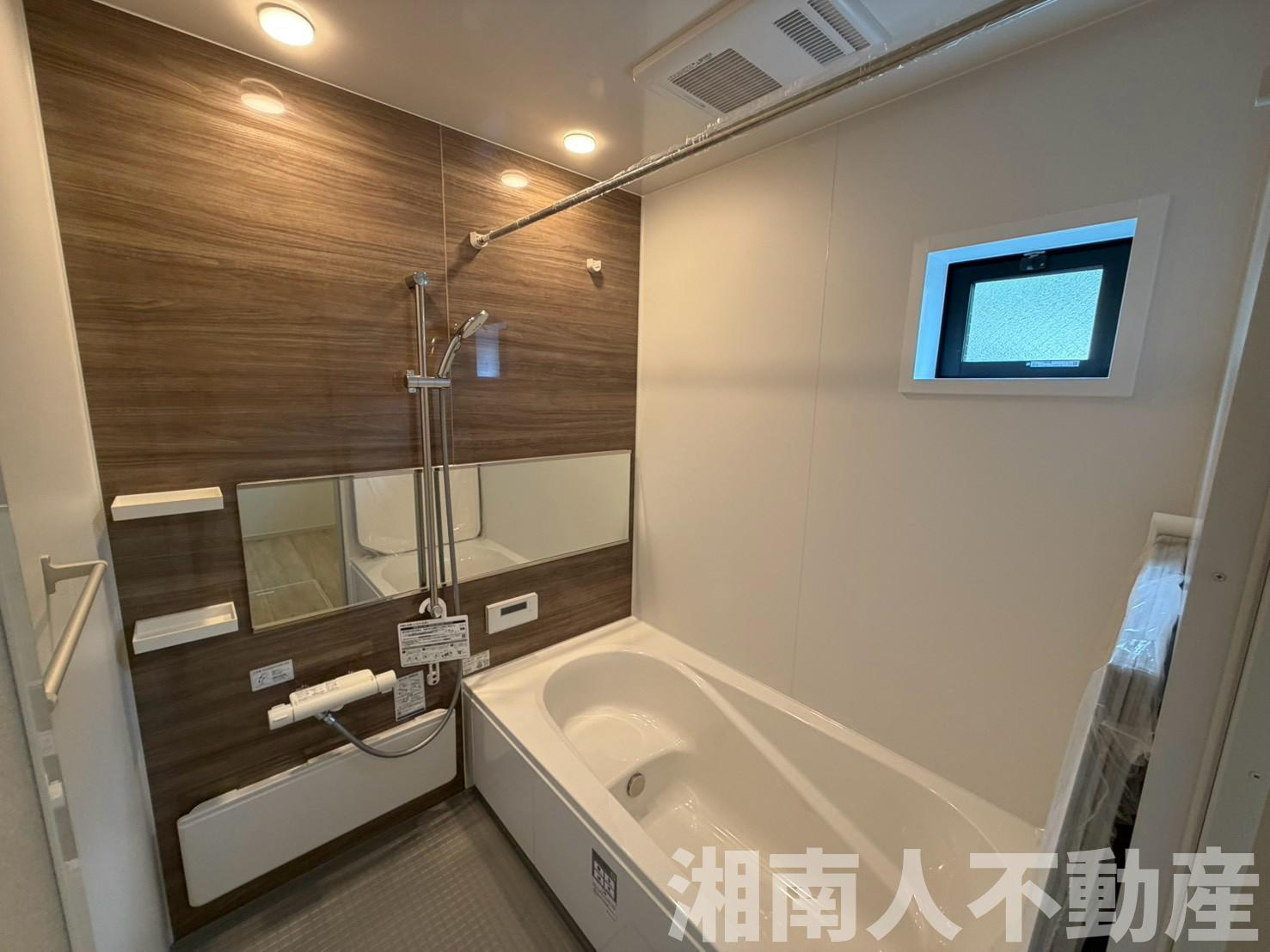 茅ケ崎市浜須賀６６９７－３０４新築戸建ての浴室|落ち着いた空間のお風呂です