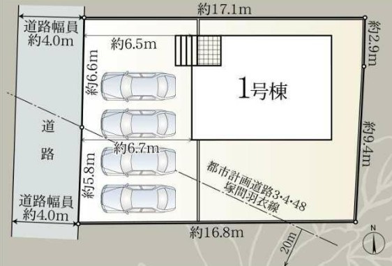 クレイドルガーデン　清水区三保第9　全1棟の区画図|区画図♪