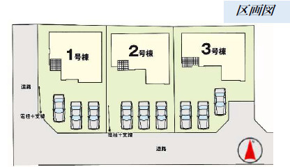 宇都宮市西川田町の新築一戸建の区画図|「初めまして！」が集まる分譲地。たくさんの子供たちが年齢を問わずに、仲良く一緒に成長できるのは分譲地の特徴ですね。