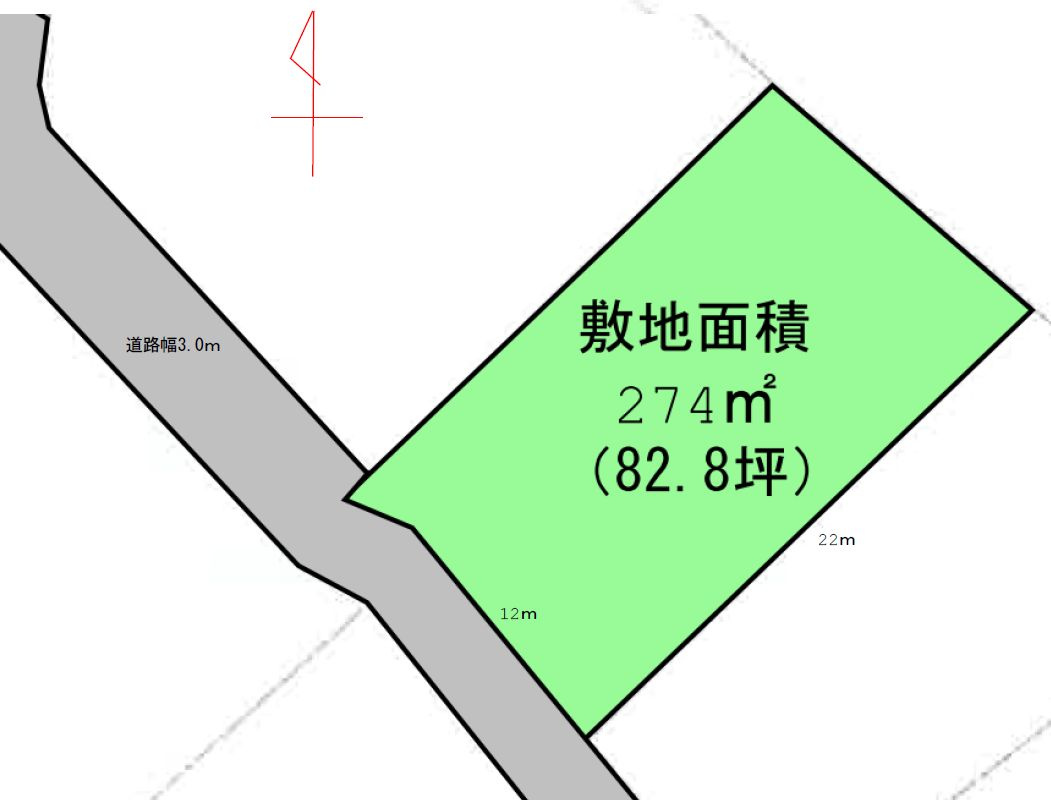 南房総市千倉町瀬戸の売地の土地図