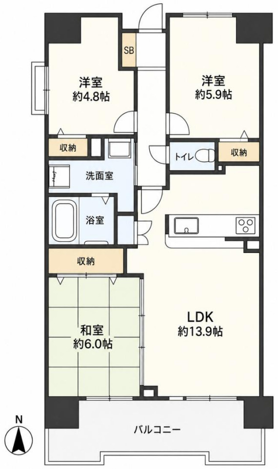 ローヤルシティ鴨居7番館【仲介手数料無料】ペット可♪の間取り