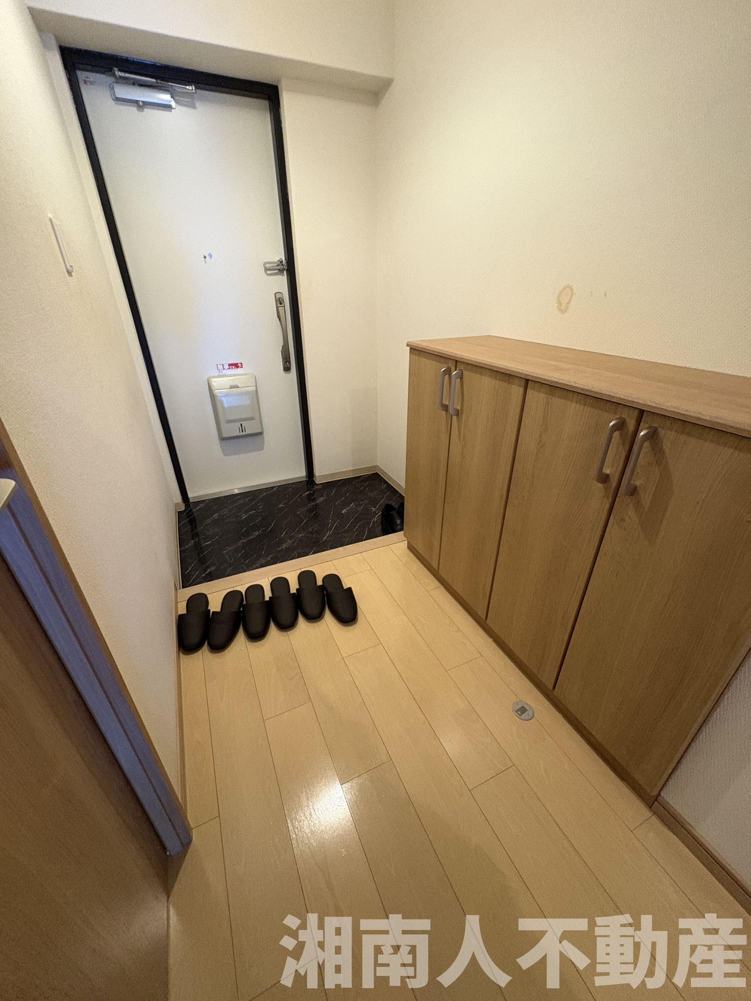 逗子ローズプラザマンションの玄関|収納もある玄関です