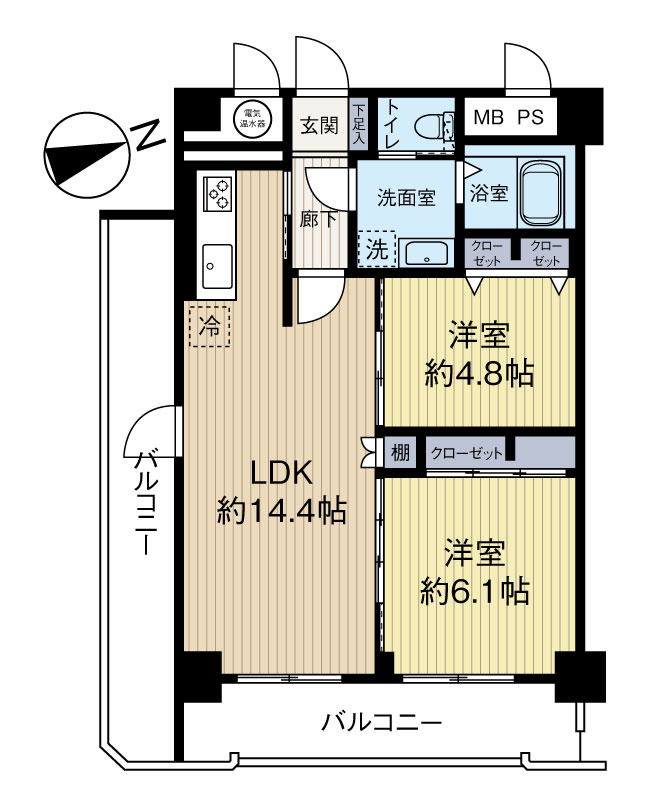 シャンボール荒町の間取り