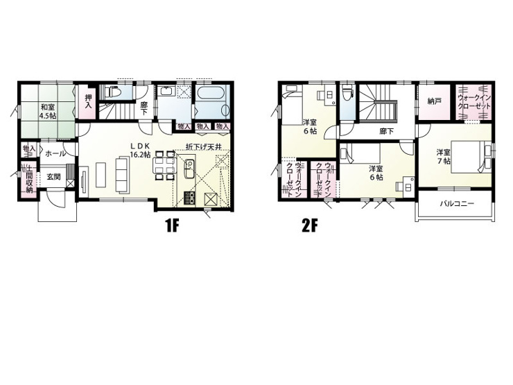 前橋市龍蔵寺町1期　新築住宅全2棟の間取り|◇土地78.74坪　建物32.81坪　土間収納　WIC3ヵ所　納戸　収納豊富◇