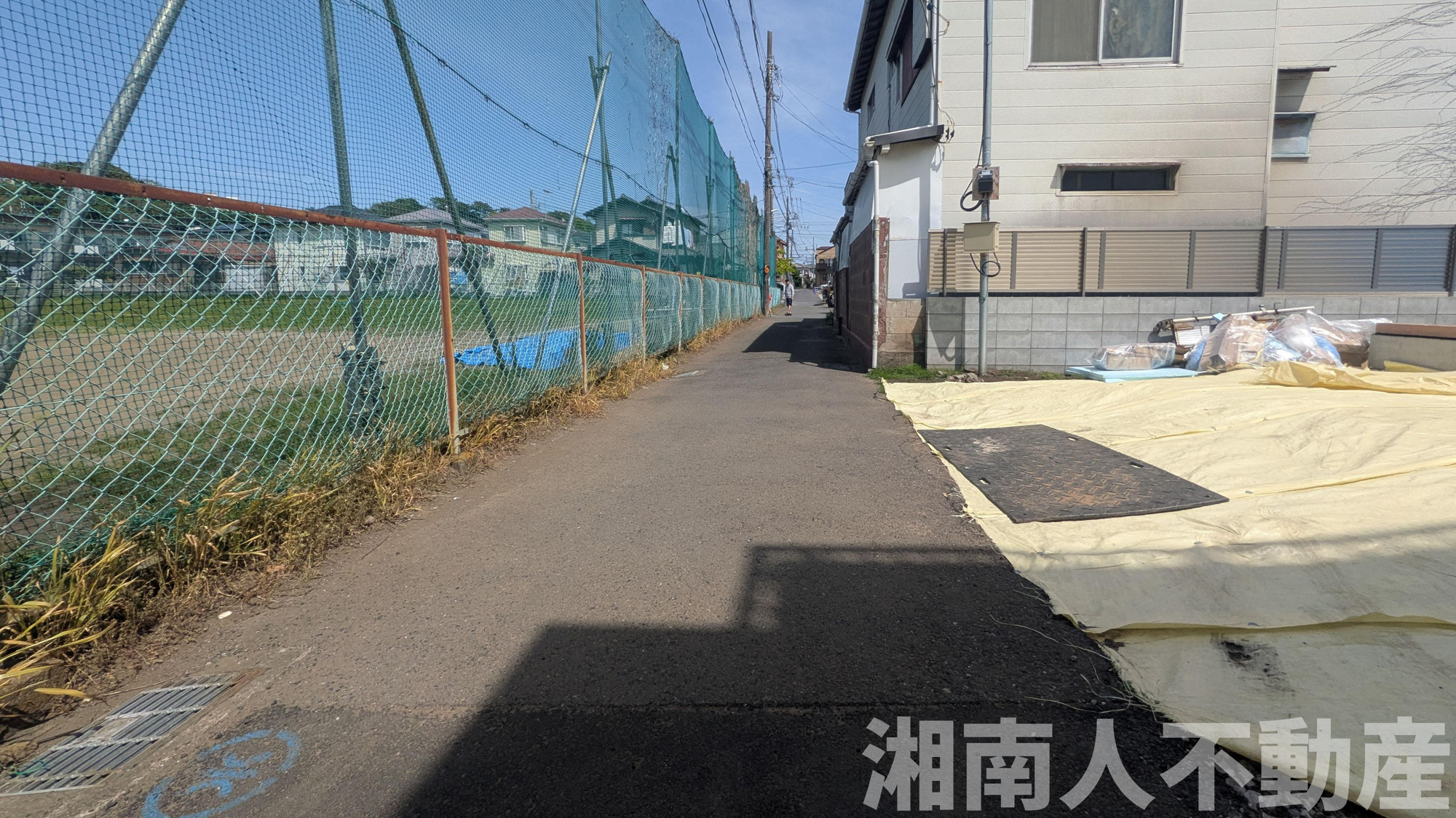 藤沢市鵠沼神明４丁目１７５新築戸建ての前面道路含む現地写真|前面道路含む現地写真です