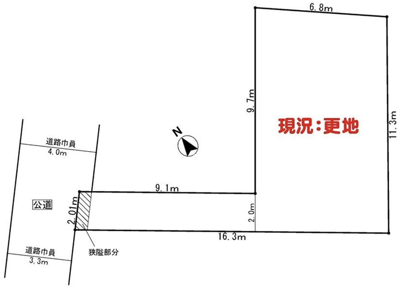 寒川町岡田２丁目２４０２－６売地の土地図