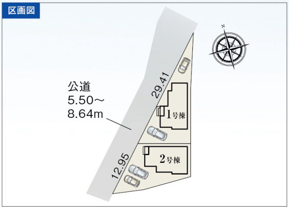 リーブルガーデン　駿河区丸子新田4期　の区画図|●区画図●
