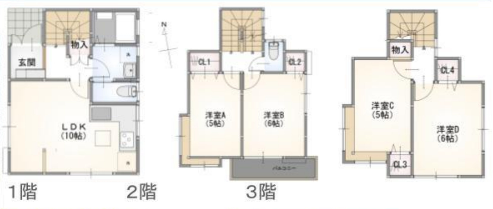 横浜市戸塚区下倉田町 中古戸建て【仲介手数料無料】の間取り