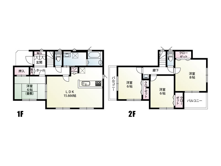 坂東市沓掛　1号棟　間取図