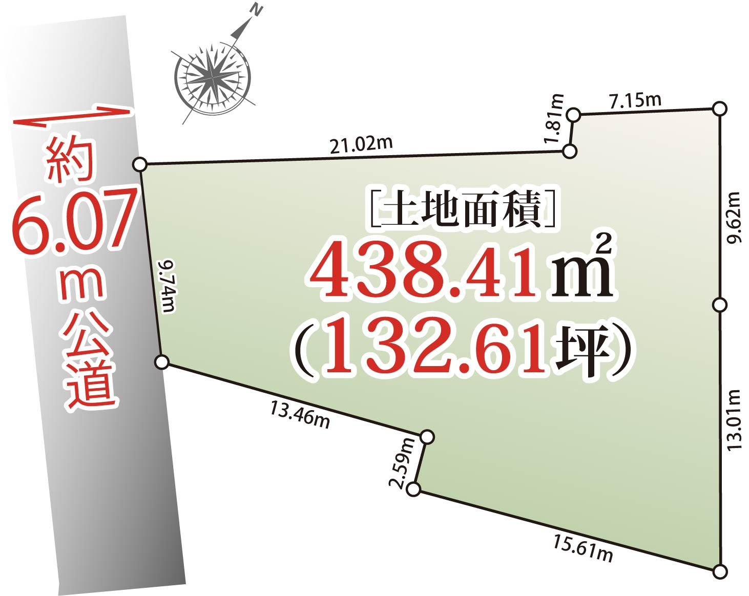宅地分譲［世田谷区上野毛２丁目］の区画図