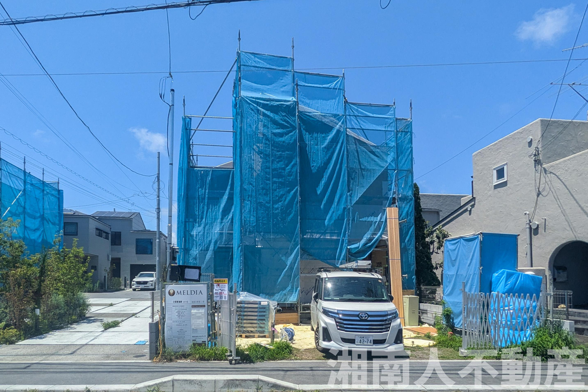 藤沢市辻堂東海岸１丁目１５－２３新築戸建ての前面道路含む現地写真|前面道路含む現地写真です