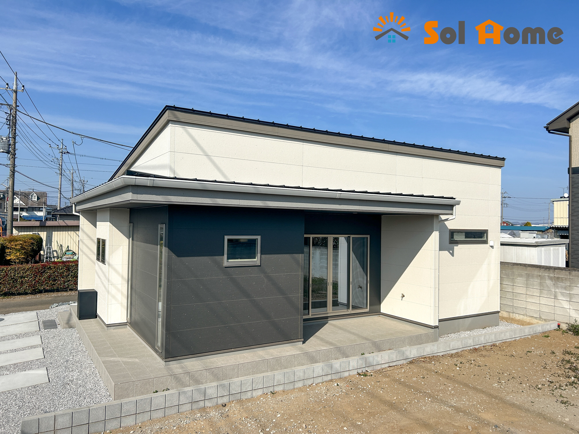 伊勢崎市上諏訪町　新築住宅全1棟の外観|◆本日のご案内も大歓迎です♪◆ 図面や写真では分からない部分を不動産のプロが丁寧にご説明いたします！！ソルホームはいつでもお問い合わせをお待ちしております♪