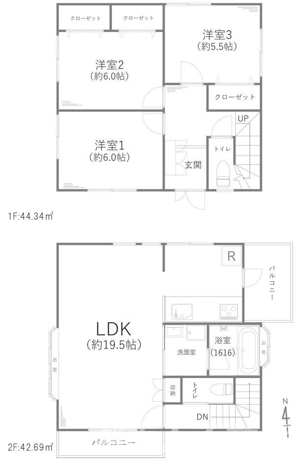茅ケ崎市松浪2丁目２－７３戸建の間取り